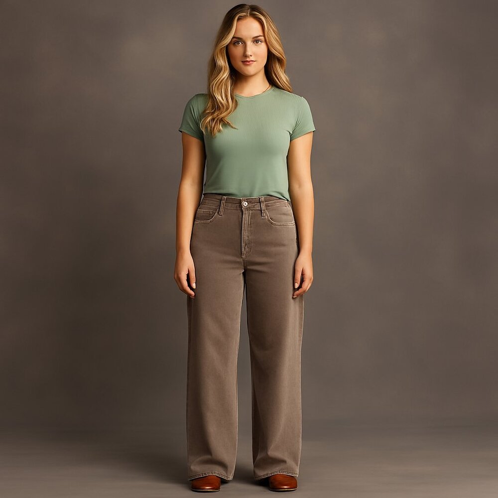 BDG High Wide Classic Retro Womans Taupe Cordoroy Pants Size 27